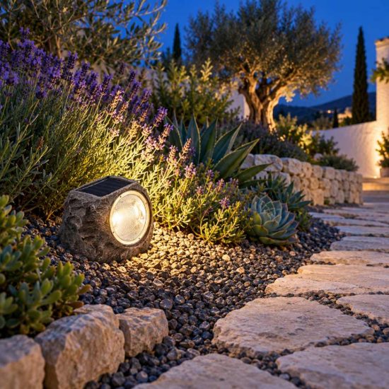 Eglo stazzone lampada solare da giardino a sasso led 0,4w 13,5cm ip44 moderna grigia