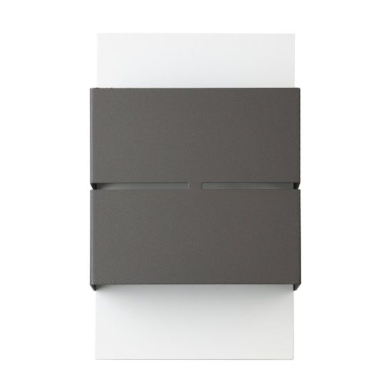 Eglo kibea applique da esterno led 5w 3000k 15cm ip54 moderna biemissione bianca e antracite