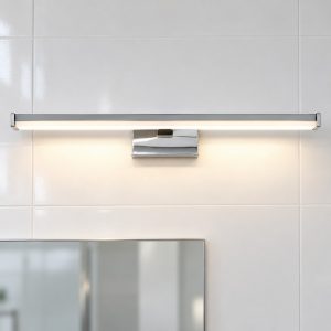 Pandella eglo applique lampada per specchio da bagno led 7,4w 4000k cromo