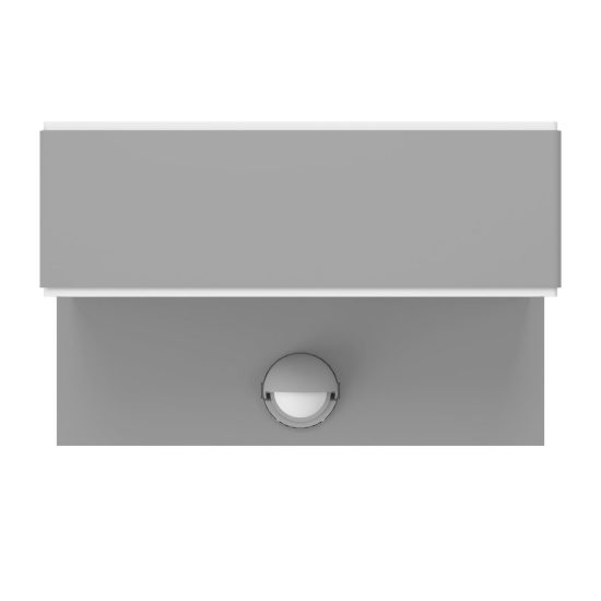 Eglo azzinano applique da esterno led 11,2w 3000k 18,5cm ip44 moderna argento con sensore
