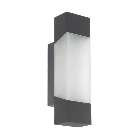 Eglo gorzano applique da esterno led 4,8w 3000k 8cm ip44 moderna lineare antracite