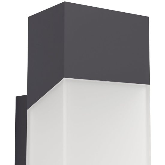 Eglo gorzano applique da esterno led 4,8w 3000k 8cm ip44 moderna lineare antracite
