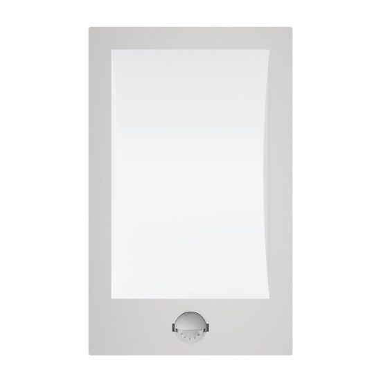 Eglo verres applique da esterno 18cm ip44 moderna acciaio inox e bianca con sensore di movimento