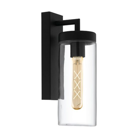 Eglo bovolone applique da esterno 11cm ip44 moderna cilindrica nera