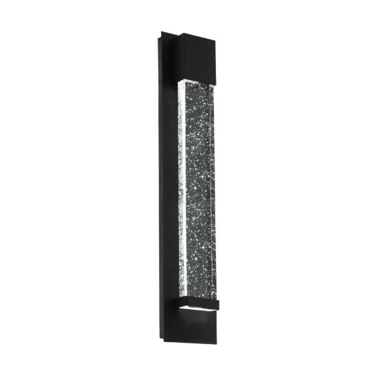 Eglo villagrazia applique da esterno led 6,6w 3000k 12cm ip44 moderna lineare nera