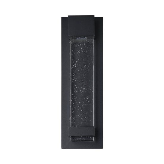 Eglo villagrazia applique da esterno led 6,6w 3000k 12cm ip44 moderna lineare nera