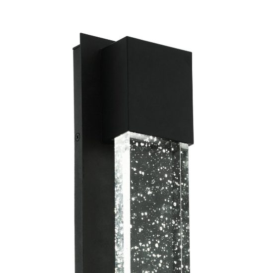 Eglo villagrazia applique da esterno led 6,6w 3000k 12cm ip44 moderna lineare nera