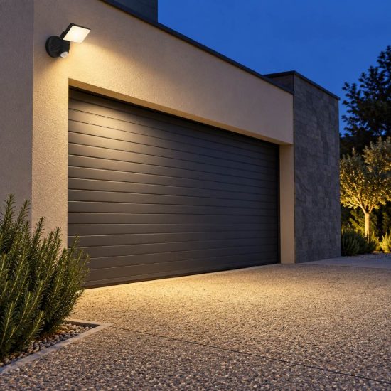 Eglo pagino proiettore da esterno led 11,5w 5000k 18cm ip44 moderno nero con sensore di movimento