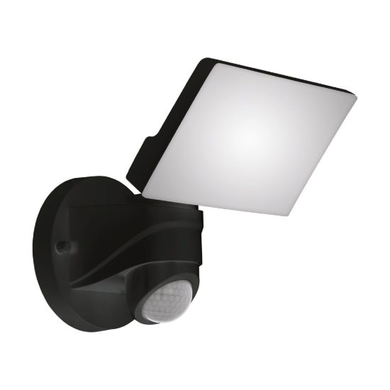 Eglo pagino proiettore da esterno led 11,5w 5000k 18cm ip44 moderno nero con sensore di movimento