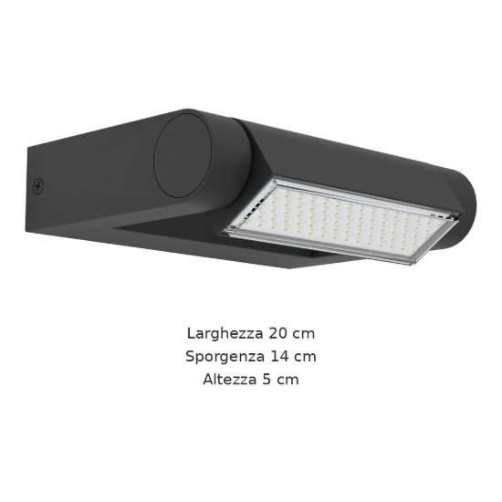 Eglo brianza applique da esterno led 4,8w 3000k 20cm ip44 moderna lineare nera