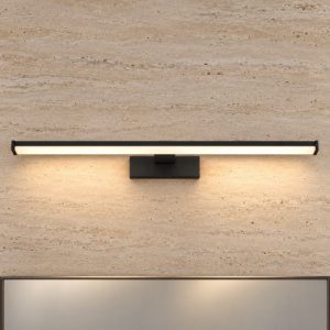 Eglo pandella applique nero per specchio da bagno led 11w 4000k