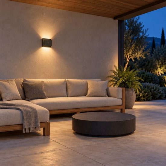 Eglo tressanti applique da esterno led 2,9w 3000k 9,1cm ip44 ricaricabile moderna a tronco di piramide nera opaca con sensore di movimento