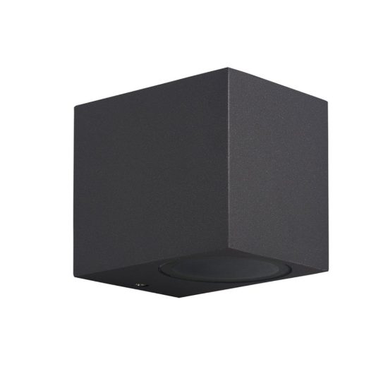 Lampada da parete per esterno ip54 7cm grigio scuro vetro