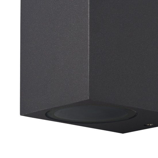 Lampada da parete per esterno ip54 7cm grigio scuro vetro