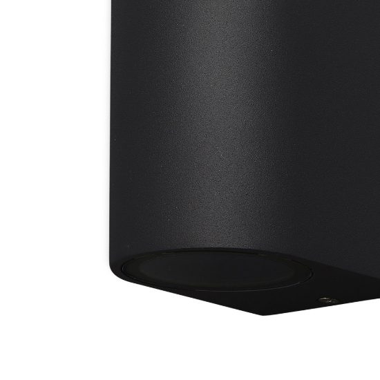 Applique da esterno doppio fascio luminoso nera sabbiato ip54