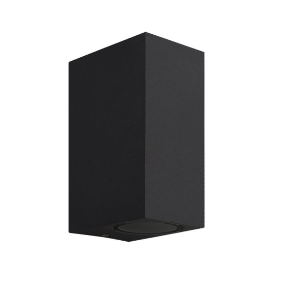 Applique per esterno moderna gu10 nera sabbiato ip54