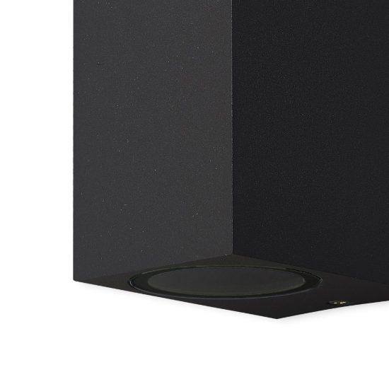 Applique per esterno moderna gu10 nera sabbiato ip54