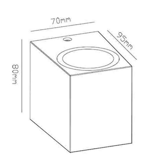Applique da esterno nera squadrata ip54
