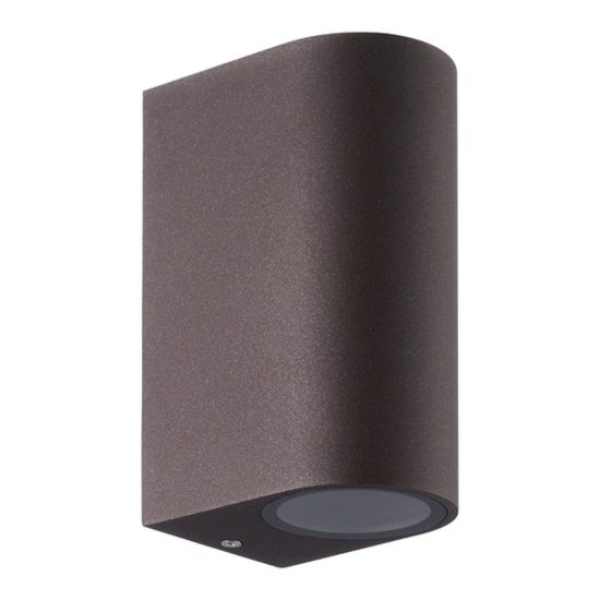 Applique da esterno gu10 corten vetro ip54