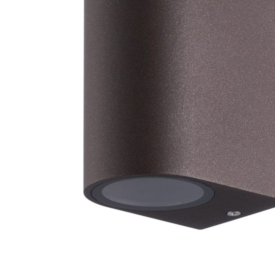 Applique da esterno gu10 corten vetro ip54