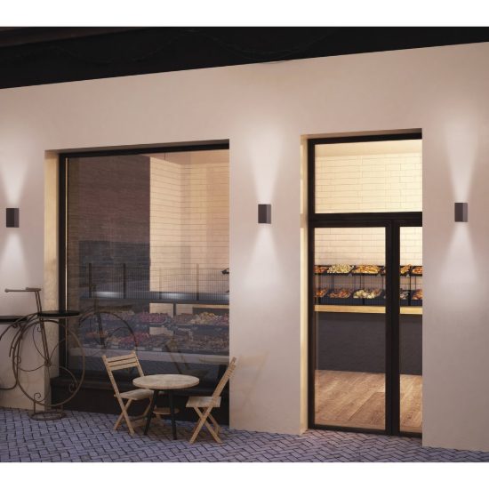 Applique da esterno corten vetro ip54 7cm