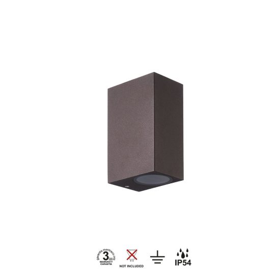 Applique da esterno corten vetro ip54 7cm