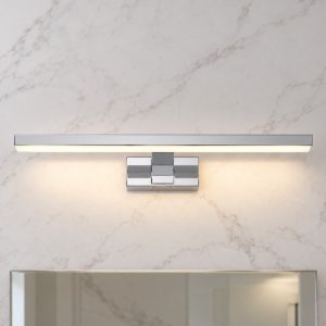Eglo conettilla applique per specchio led 7w cct 3000k 6500k 40cm ip44 per bagno moderna cromo