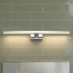 Eglo conettilla applique per specchio led 10w cct 3000k 6500k 60cm ip44 per bagno moderna cromo