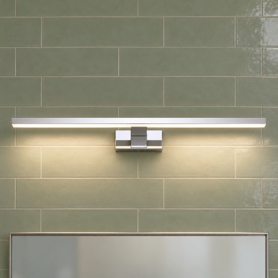 Eglo conettilla applique per specchio led 10w cct 3000k 6500k 60cm ip44 per bagno moderna cromo