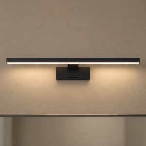 Eglo conettilla applique per specchio led 7w cct 3000k 6500k 40cm ip44 per bagno moderna nera