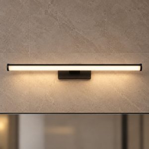 Eglo vadumi applique per specchio led 11w 4000k 60cm ip44 per bagno moderna nera