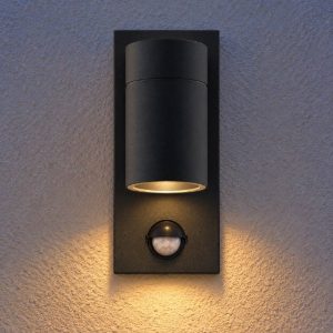 Applique da esterno cilindro led 3000k sensore di movimento ip44