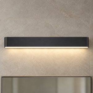 Eglo sania 5 applique da specchio per bagno minimal led 26,5w 3000k ip44
