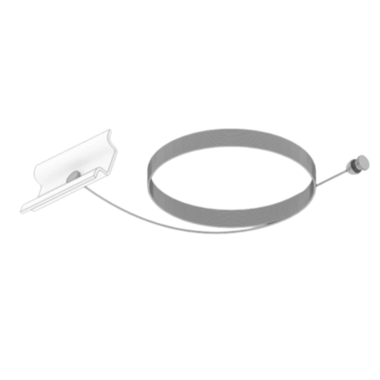 Kit cavo sospensione con staffa per binari monofase nero top light