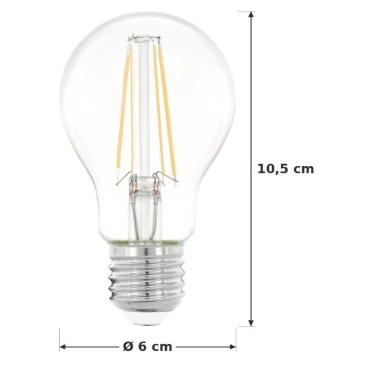 Eglo lampadina led e27 4w 2700k a goccia trasparente a filamento equivalente 40w