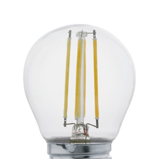 Eglo lampadina led e27 4w 2700k a globo trasparente 4,5cm a filamento equivalente 32w