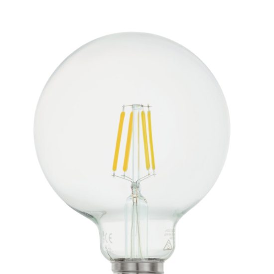 Eglo lampadina led e27 4w 2700k a globo trasparente 9,5cm a filamento