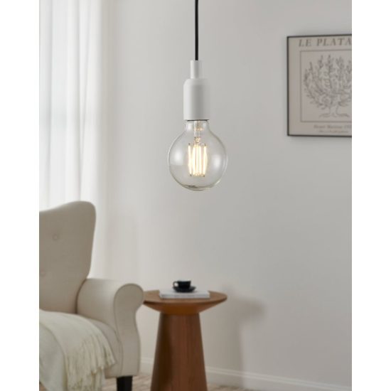 Eglo lampadina led e27 8w 2700k a globo trasparente 9,5cm a filamento