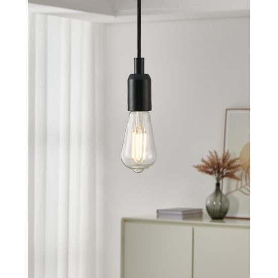 Eglo lampadina led e27 7w 2700k a oliva trasparente a filamento
