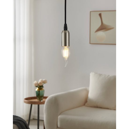 Eglo lampadina led e14 4w 2700k a candela trasparente h12cm a filamento equivalente 32w