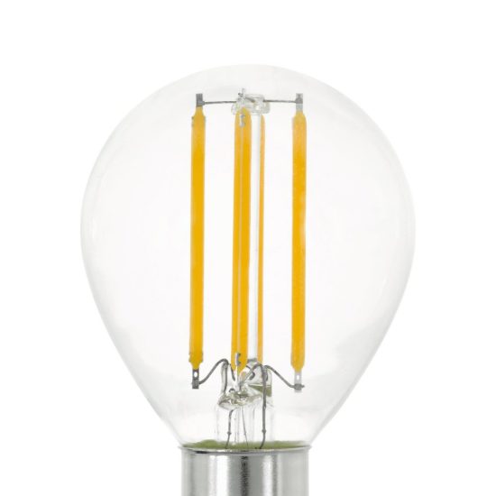 Eglo lampadina led e14 7w 2700k a sfera trasparente a filamento