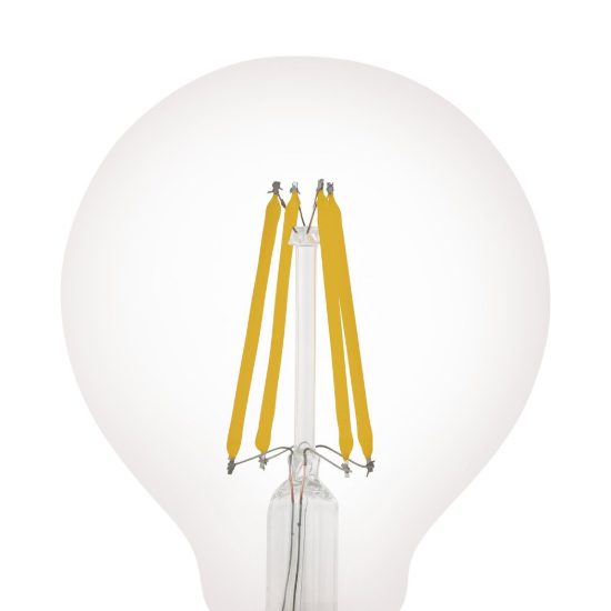 Eglo lampadina led e27 7,5w 2700k a globo trasparente 8cm a filamento dimmerabile