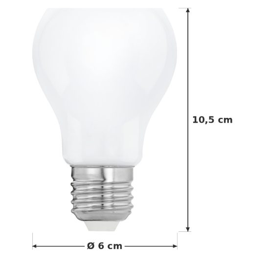 Eglo lampadina led e27 9w 2700k a goccia opalina