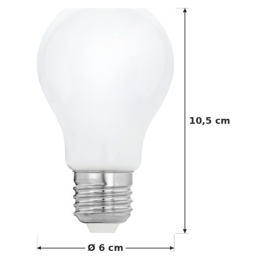 Eglo lampadina led e27 7,5w 2700k a goccia opalina dimmerabile