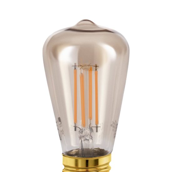 Eglo lampadina led e27 4w 2200k a oliva ambrata 4,8cm a filamento