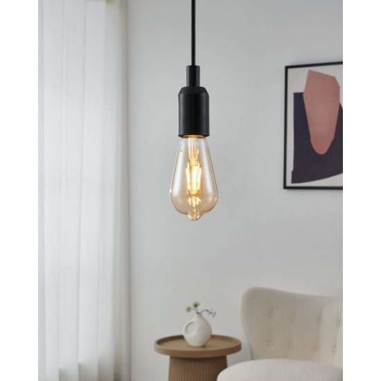 Eglo lampadina led e27 4w 2200k a oliva ambrata 6,4cm a filamento