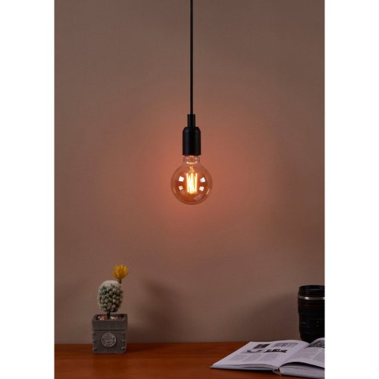 Eglo lampadina led e27 4w 1700k a globo ambrata 9,5cm a filamento dimmerabile