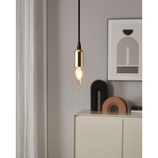 Eglo lampadina led e14 4w 1700k a candela ambrata h12cm a filamento dimmerabile