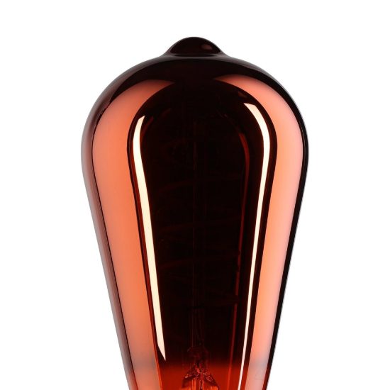 Eglo lampadina led e27 4w 2000k a oliva color rame 6,4cm con filamento a spirale dimmerabile