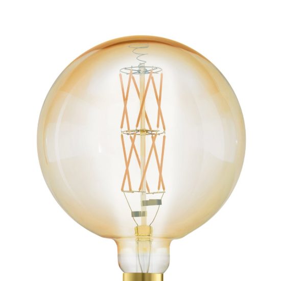 Eglo lampadina led e27 8w 2100k a globo ambrata 20cm dimmerabile